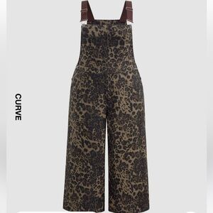 Leopard Print Overalls (Wide Leg & Curvy)